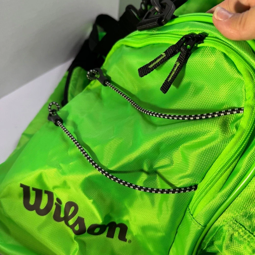 Wilson All Gear Pickleball Bag Neon Green Black Duffle‎ Racket WRZ618300 NWT New